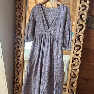 Madewell Blue Floral Maxi Dress